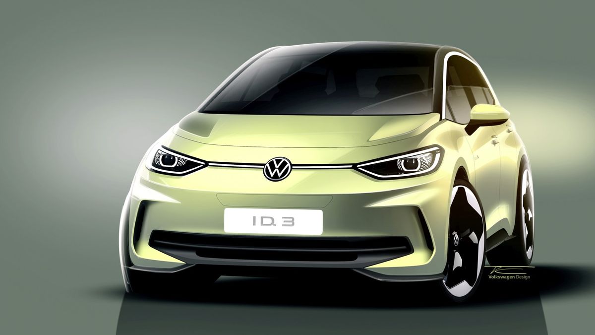 Volkswagen chystá modernizaci ID.3, ukázal skici